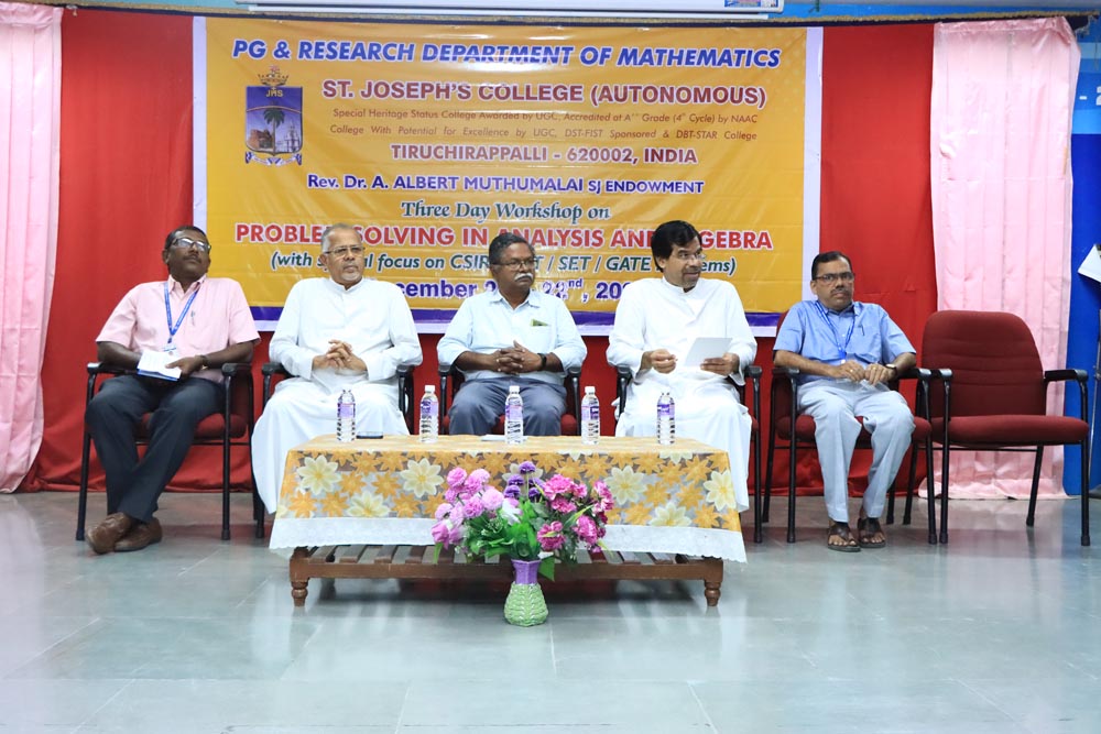 Department of Mathematics - Three Day Workshop on Problem Solving in Analysis and Algebra