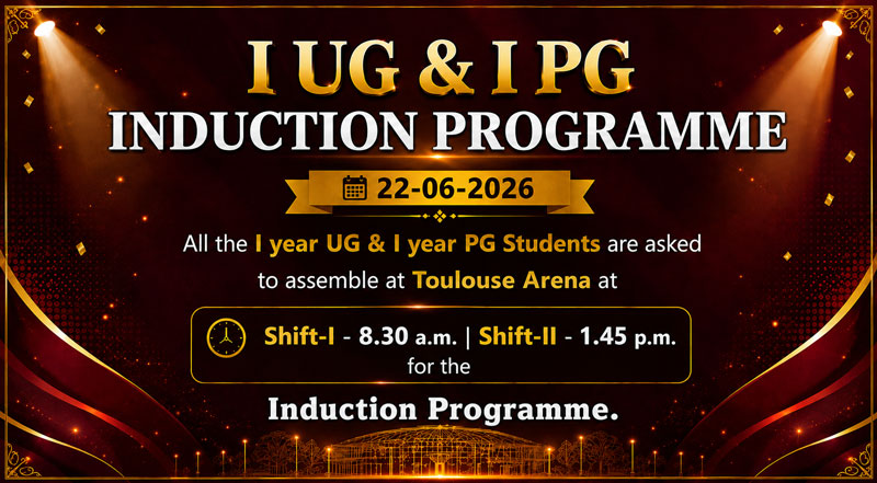 I UG & I PG Induction Programme Notifications